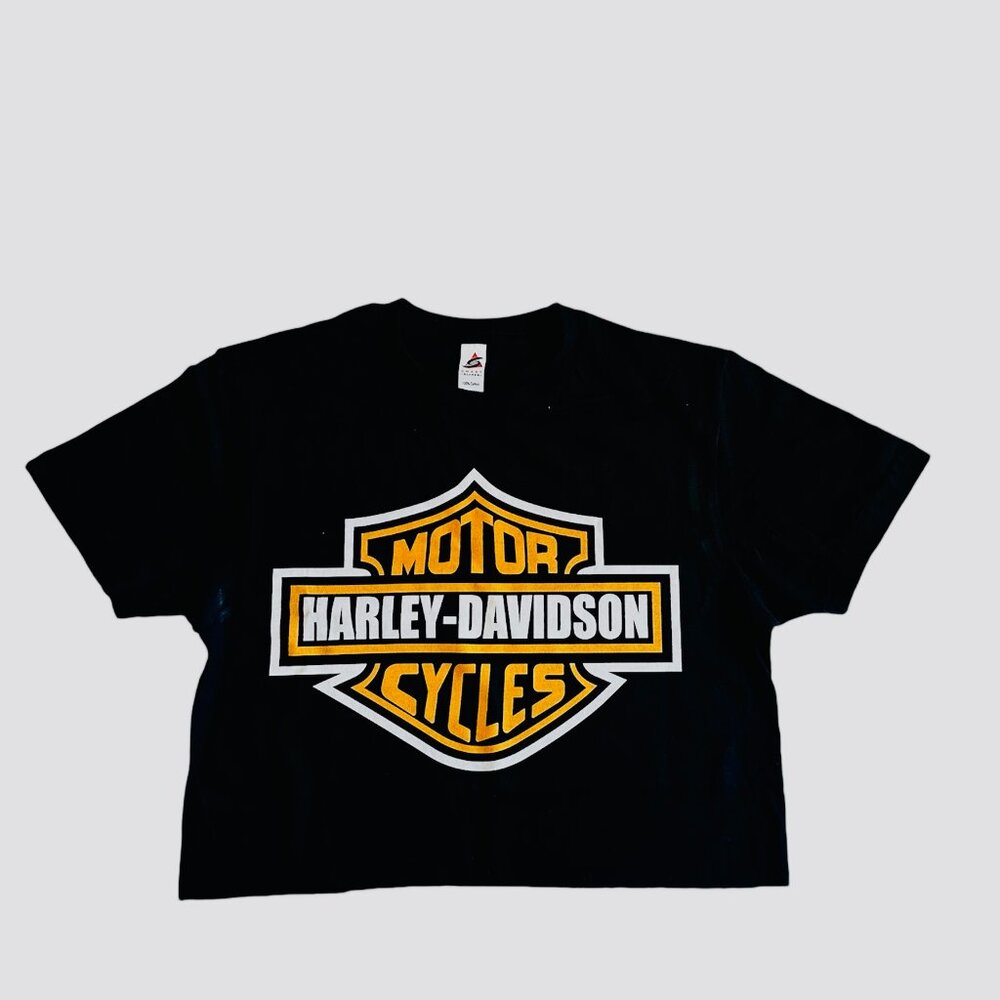 Motorcycle crop top shirt